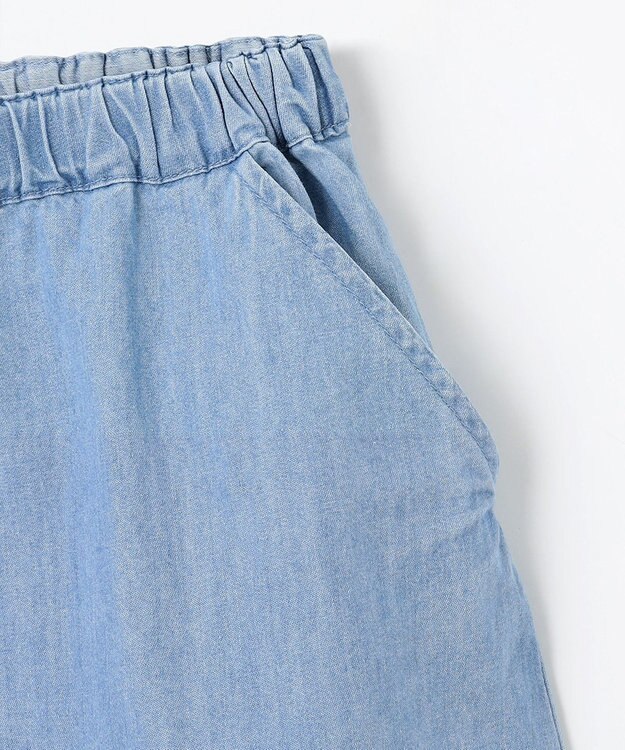 ANY KIDS 裾 スカラップ ショートパンツ デニムブルー