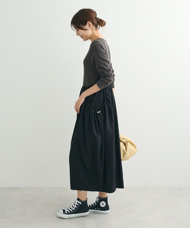 Green Parks ・ＳＵＧＡＲ　ＳＰＯＯＮ　コクーンハイブリットワンピー Charcoal Gray