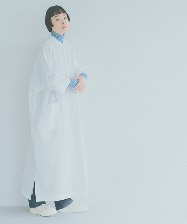 WHITE MAILS 【Kanocoコラボ】ビッグシルエット ワンピース＜洗える・抗菌・消臭・速乾・UVケア＞ オフホワイト