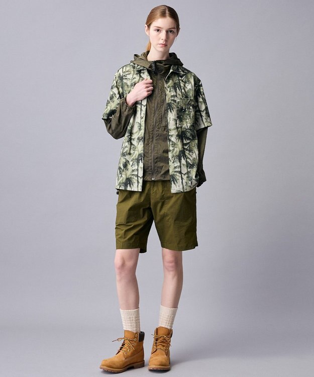 JOSEPH ABBOUD MOUNTAIN 【速乾/軽量/ストレッッチ】ライトスラブボタニカルプリント アウトドアシャツ カーキ系5