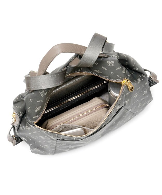 IBIZA モノグラムナイロン　リュック ダークグレー