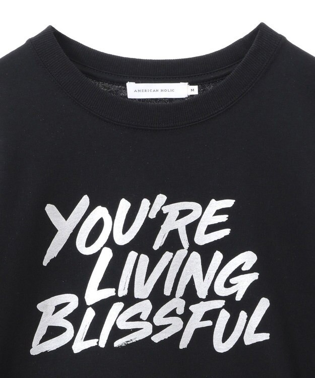 AMERICAN HOLIC 箔プリントＴシャツ Black