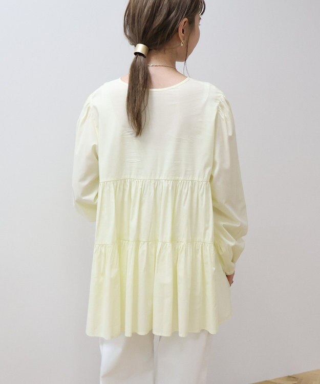 AMERICAN HOLIC ティアードギャザーブラウス Yellow