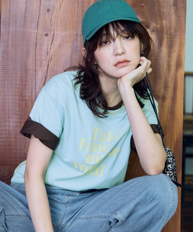 ANY ANYファンクションロゴTシャツ ライトブルー