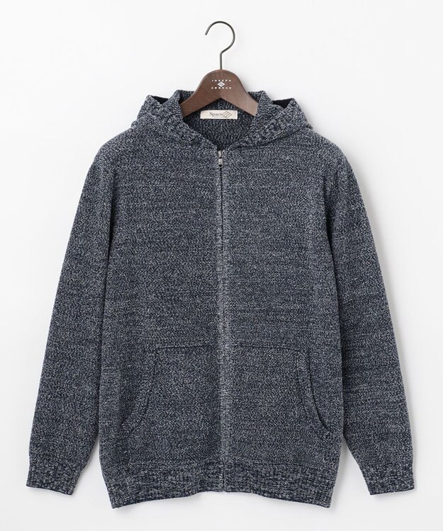 JOSEPH ABBOUD MOUNTAIN 【SPACE／UNISEX】ベアフリース パーカー ネイビー系1