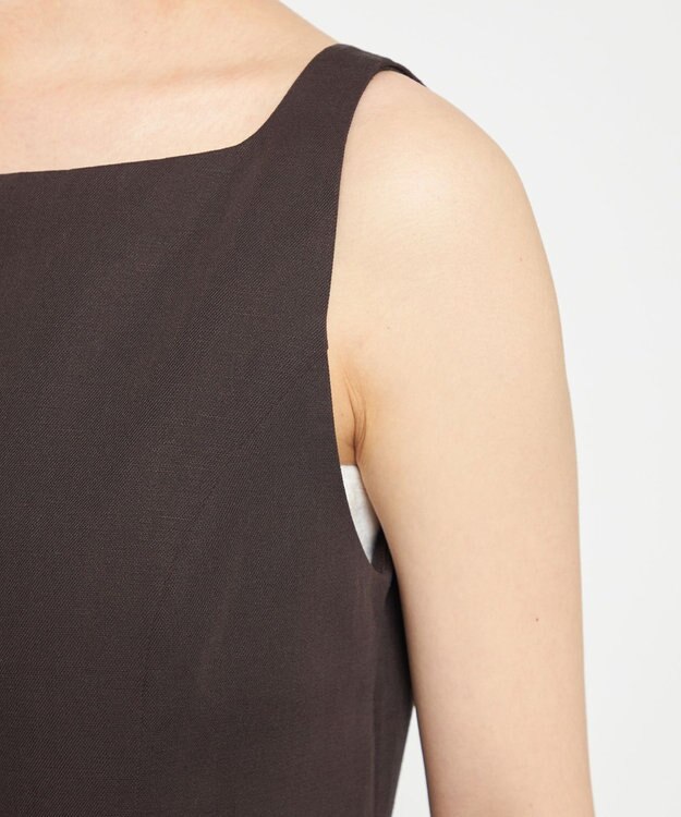 uncrave テンセルライトリネン ジレブラウス ブラウングレー