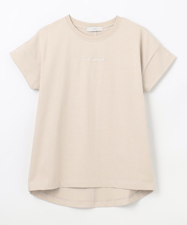 ANY エンブロイダリーロゴTシャツ ベージュ
