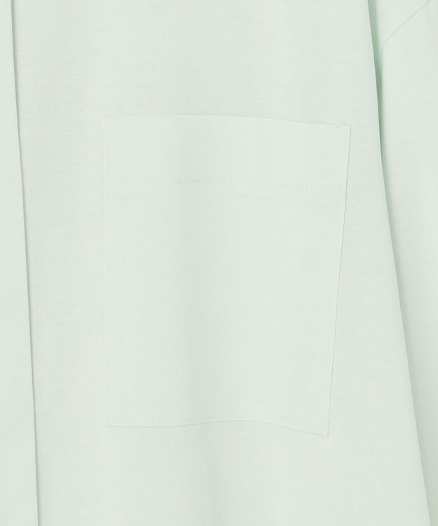 ICB 【WEB限定・洗える】ライクアウーブン バンドカラーカットソー ライトグリーン系