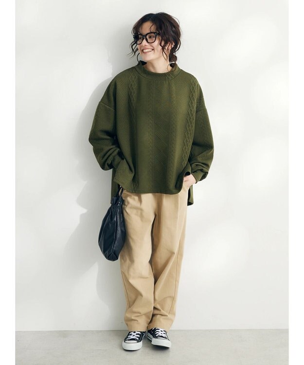 CRAFT STANDARD BOUTIQUE JQカットボリュームスリーブMOCプルオーバー1 Khaki