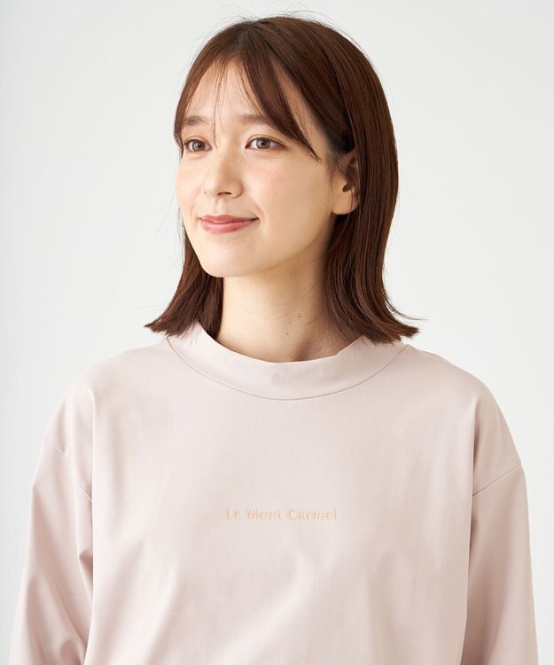 SHARE PARK LADIES 【UVカット・吸水速乾・ストレッチ・軽量 】モックネックＴシャツ ベージュ系