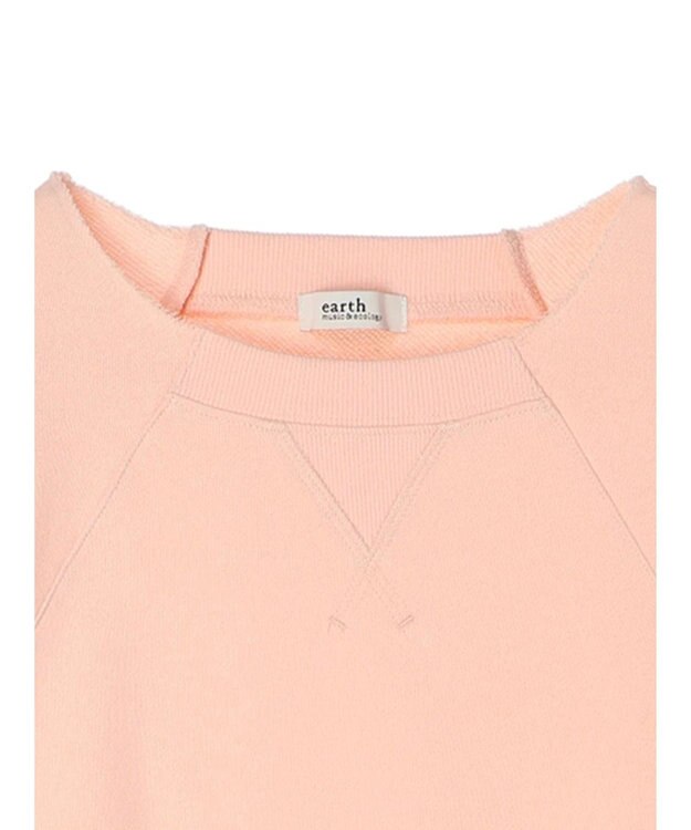 earth music&ecology デザインネックウラケプルオーバー Pink Orange