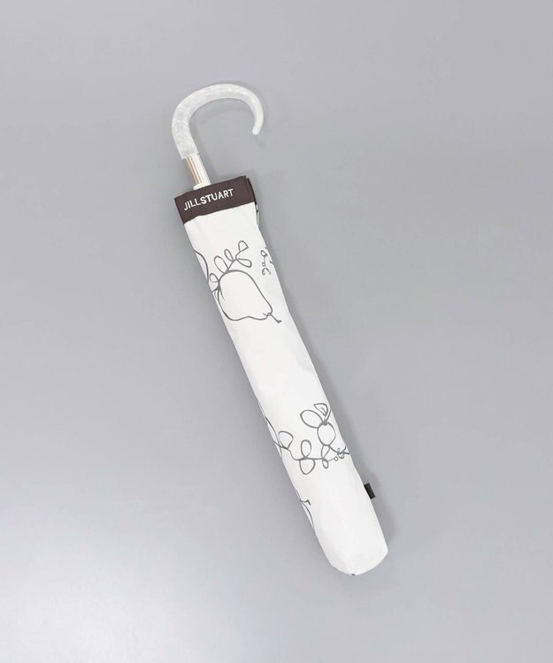 AURORA JILL STUART（ジル スチュアート） マーカーペインティングフルーツプリント晴雨兼用傘（トップフラット・折りたたみ） オフホワイト