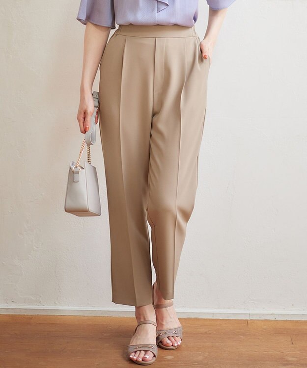 ANY SIS L 【接触冷感＆UVカット】サラキレイ テーパードパンツ ライトモカ