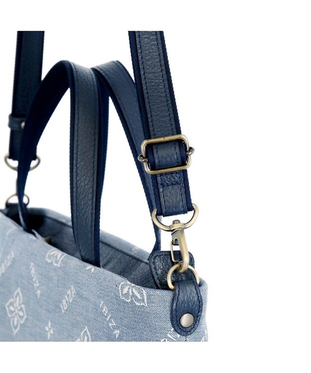 IBIZA アスール　ロゴデニム　2WAYバッグ 水色