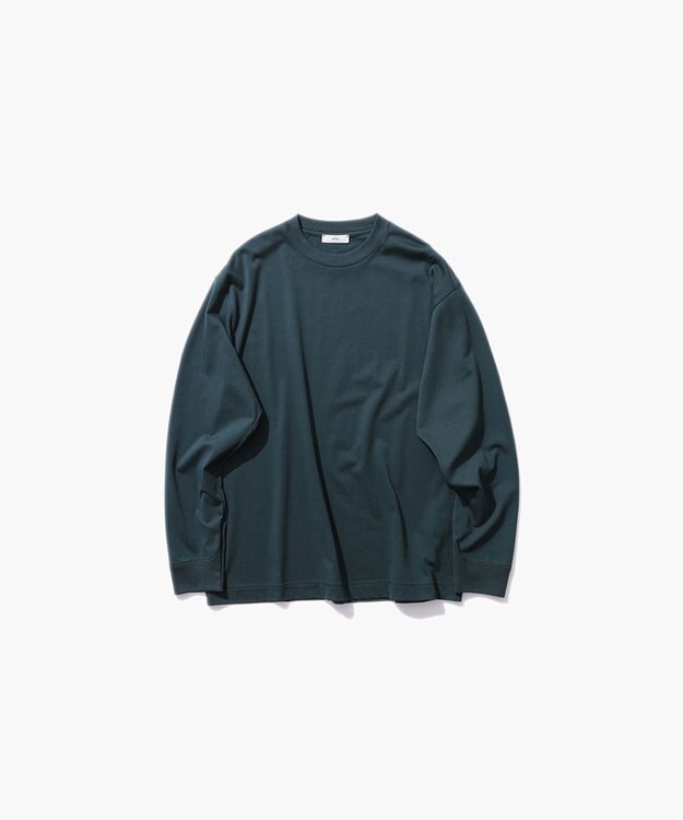 ATON 48/2 NATURAL DYE COTTON | オーバーサイズ L/S Tシャツ - UNISEX GREEN