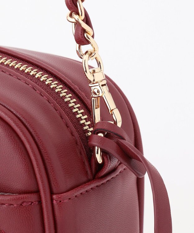 組曲 キルティングショルダー バッグ レッド系