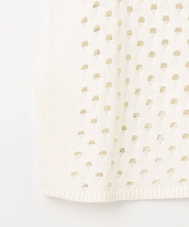 GRACE CONTINENTAL スラッシュニットトップ ホワイト