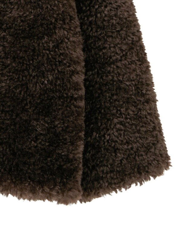 AMERICAN HOLIC ノーカラーフェイクファーコート Brown