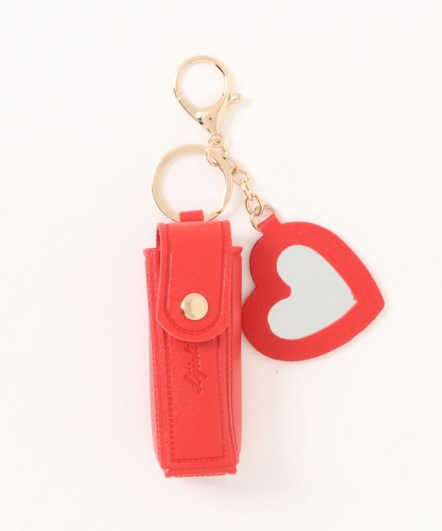 UNBILLION カシュカシュ cachecache / ハートミラー付きリップケース レッド