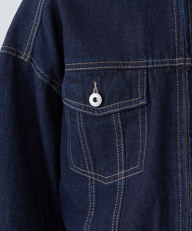 earth music&ecology ショートジップデニムジャケット Indigo