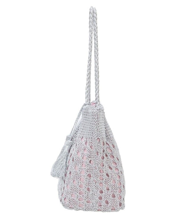 Green Parks ・ＱＵＯＮ　マクラメメタルトート Silver