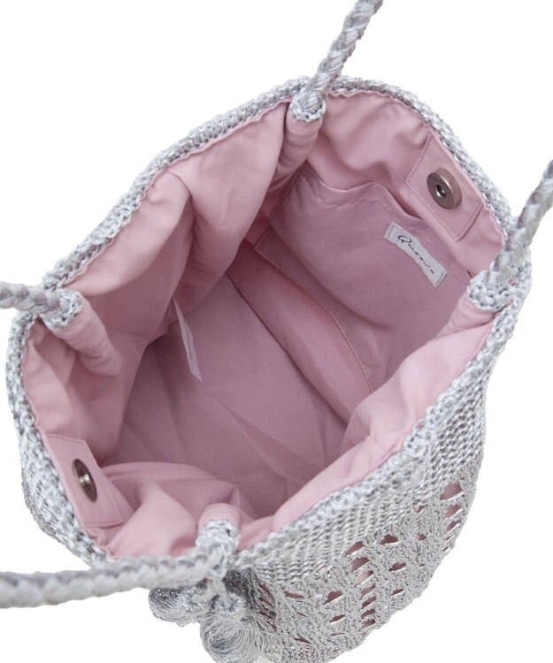 Green Parks ・ＱＵＯＮ　マクラメメタルトート Silver