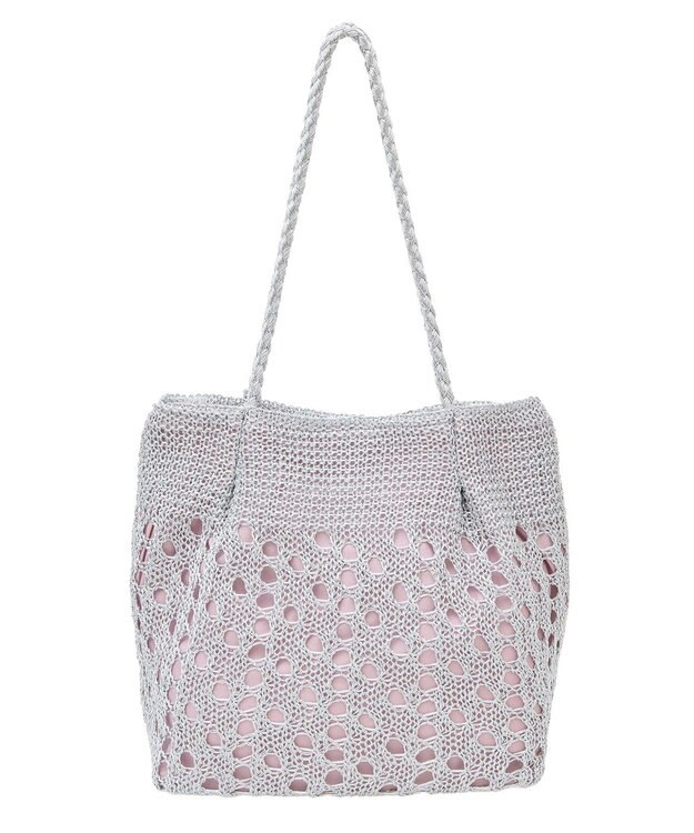 Green Parks ・ＱＵＯＮ　マクラメメタルトート Silver