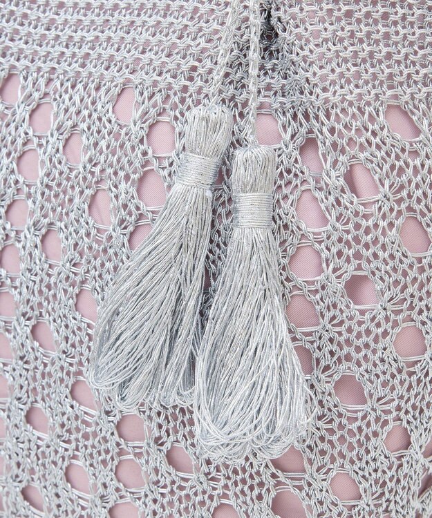 Green Parks ・ＱＵＯＮ　マクラメメタルトート Silver