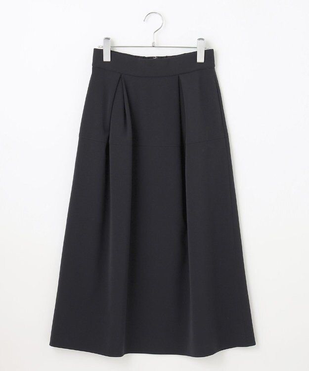 #Newans 【セレモニーにも】＜亀恭子さんコラボ＞ベルシルエットミディ丈スカート ネイビー系