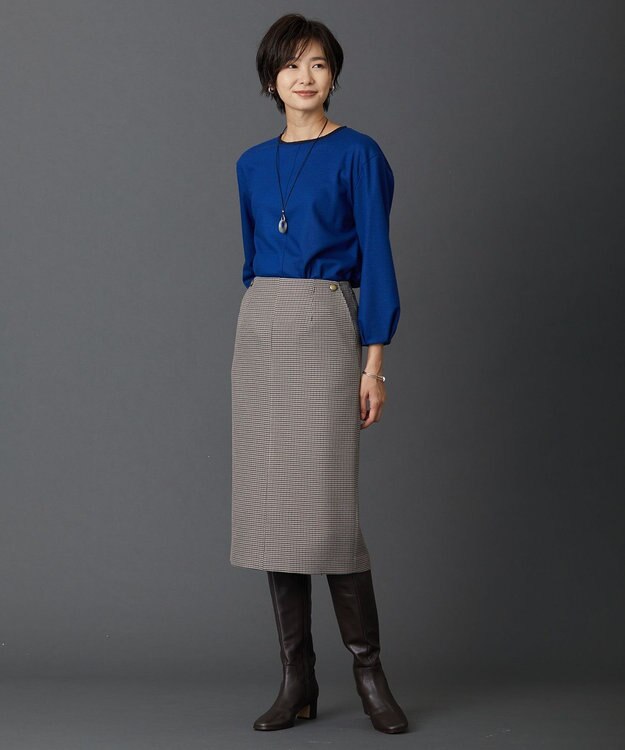 J.PRESS LADIES レザー ロングブーツ ブラウン系