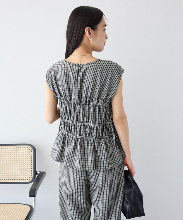 CRAFT STANDARD BOUTIQUE サッカーチェックブラウス Gray