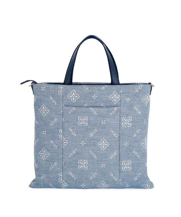 IBIZA アスール　ロゴデニム　2WAYバッグ 水色