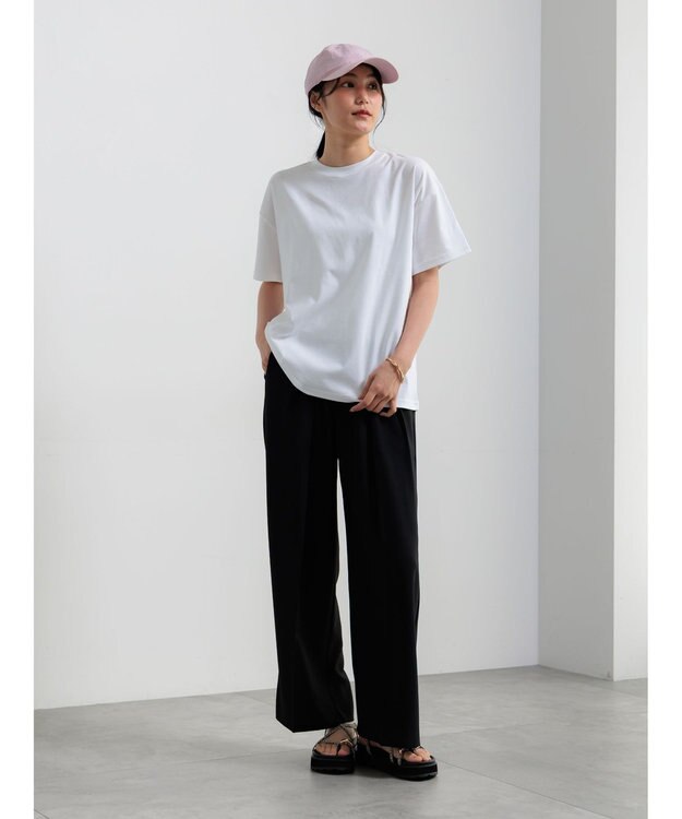 Te chichi 【遮熱/調温】ビッグTシャツ オフホワイト