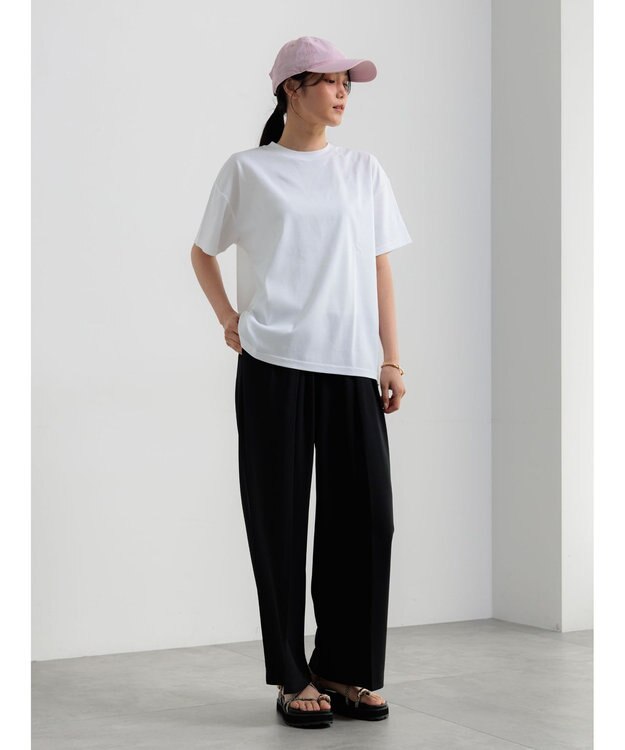 Te chichi 【遮熱/調温】ビッグTシャツ オフホワイト