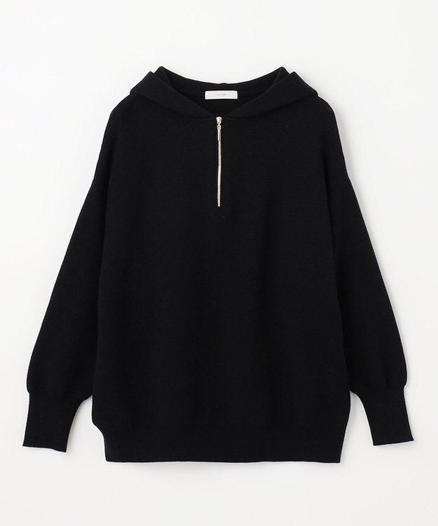 ANY 【洗える】スウェットライクフーディ ブラック