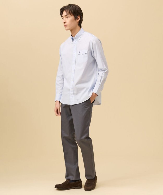 J.PRESS MEN 端正で快適【ストレッチ / オンオフ兼用】トリコチン ステムテーパード パンツ_26年モデル グレー系