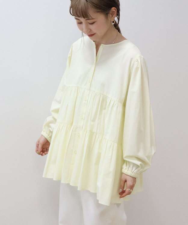 AMERICAN HOLIC ティアードギャザーブラウス Yellow