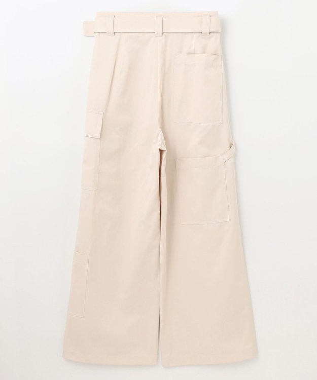 GRACE CONTINENTAL アシンメトリーワークパンツ ベージュ