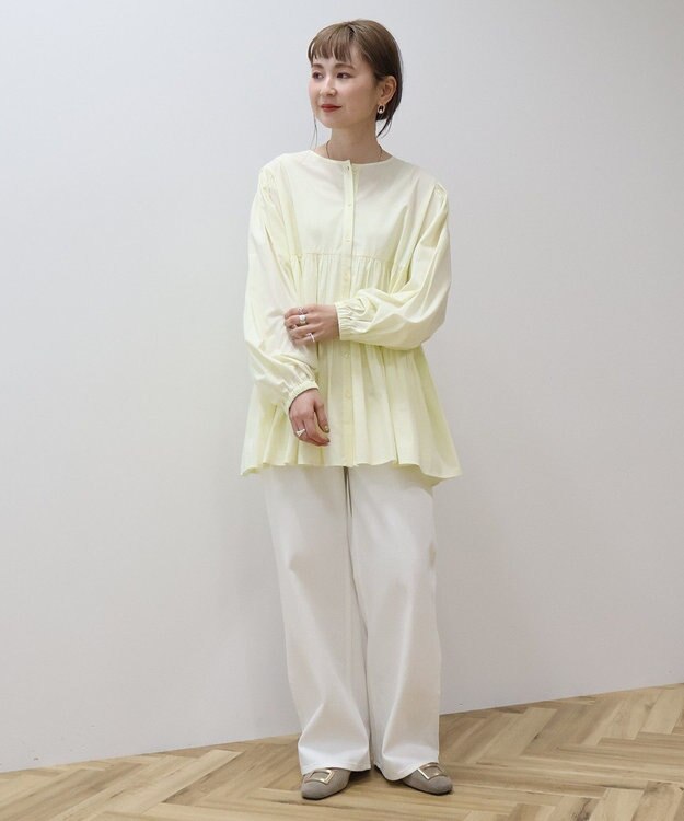 AMERICAN HOLIC ティアードギャザーブラウス Yellow