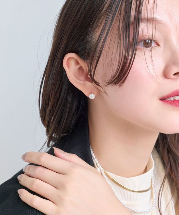 Phoebe <オンワード限定セット>2setプチパールヘアピン×ワンポイントパールピアス ホワイト