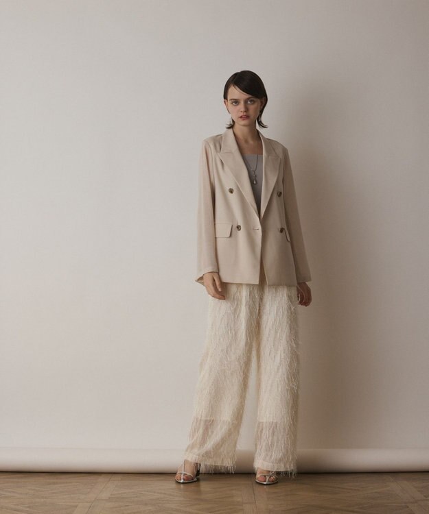 GRACE CONTINENTAL シアーテーラードジャケット ベージュ