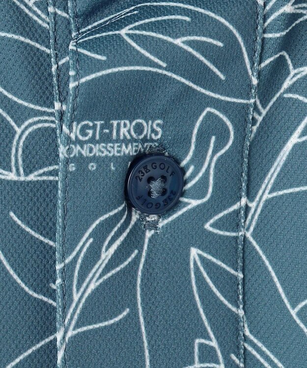 23区GOLF 【MEN】遮熱エイトムーブ リーフポロシャツ ダルブルー系5