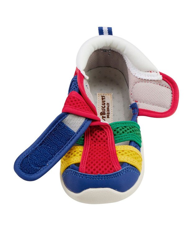 MIKI HOUSE HOT BISCUITS 【13-16cm】 ダブルラッセル ウォーターベビーサンダル 赤×紺