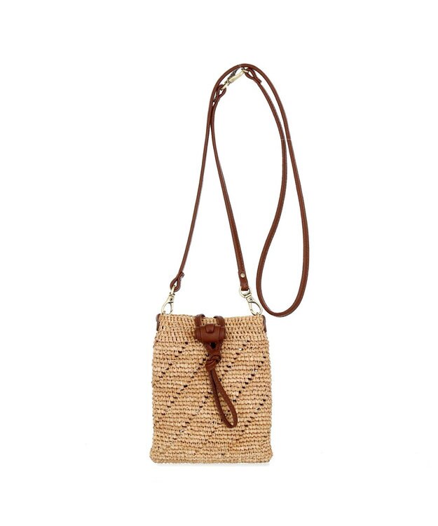 IBIZA ラフィア　スマートフォンポシェット