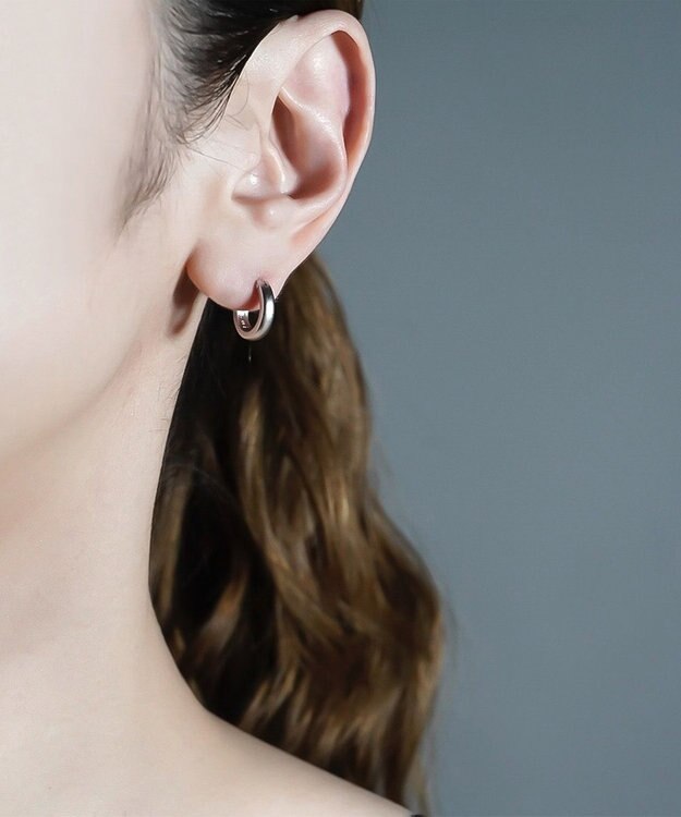 susui 【doughnut】フープピアス S (SVMAT)_片耳 シルバー/マット