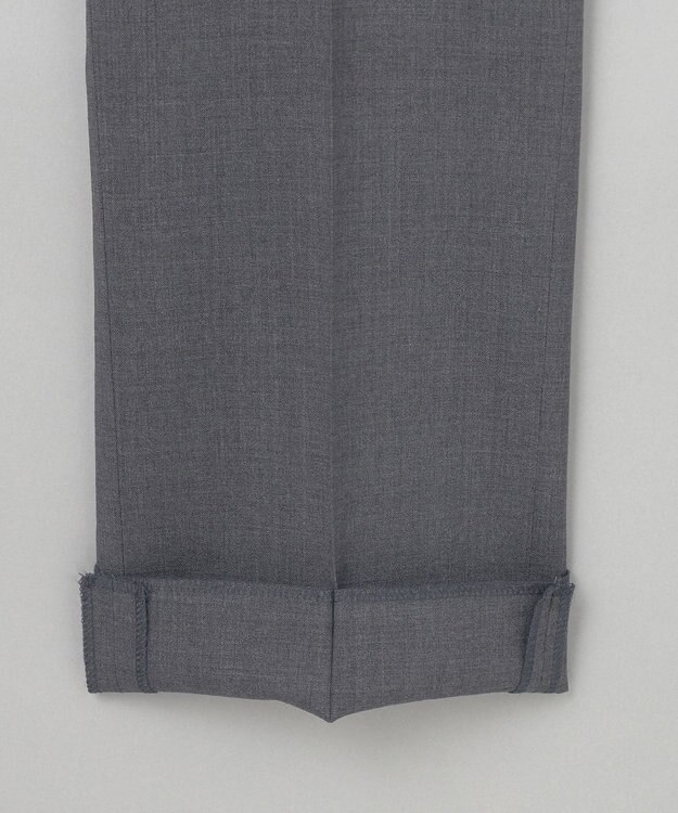 GOTAIRIKU ロングセラー【洗える/折り目加工/シワになりにくい/ウエストアジャスター】ウォッシャブル サマーウール100％パンツ_定番色(ノータック)25年モデル ライトグレー系