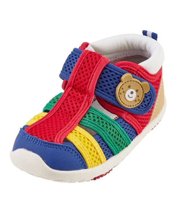 MIKI HOUSE HOT BISCUITS 【13-16cm】 ダブルラッセル ウォーターベビーサンダル 赤×紺