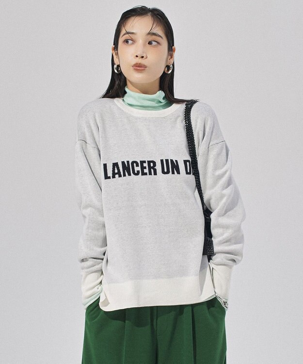 UNFILO スポンジニット ロゴジャガード オフ