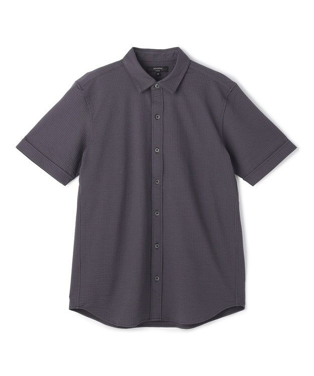 JOSEPH HOMME 【WEB・一部店舗限定】 ドライサッカーストレッチ　半袖レギュラーカラーシャツ グレー系