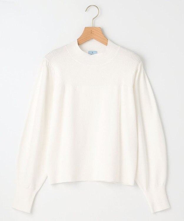 組曲 L 【洗える】Elenaパフスリーブ ニット アイボリー系